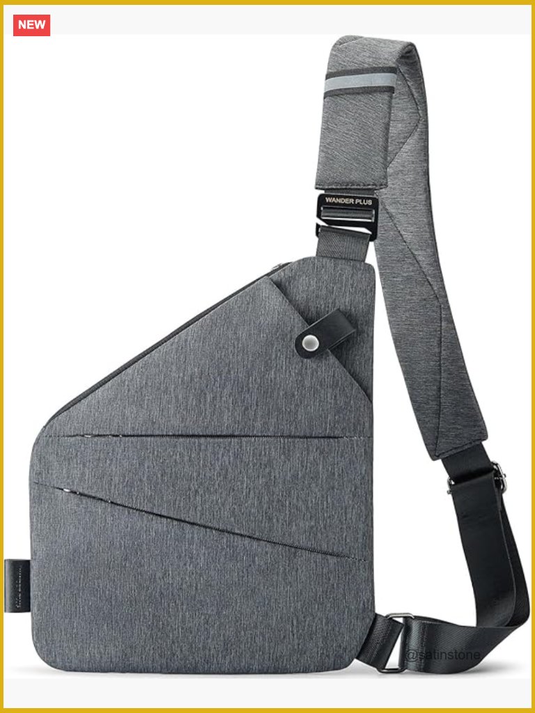 Nylon Anti Theft Crossbody Bag With Adjustable Strap For Travel